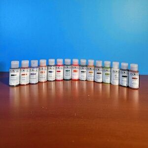 Lot of 15 GOLDEN Fluid Acrylics Paint Bundle (1 fl oz)